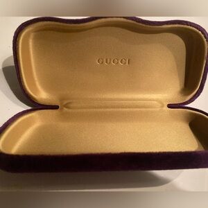 Gucci eyeglass case, purple velvet